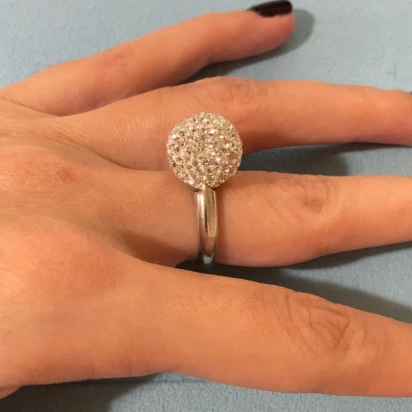 Crystals sphere silver ring - Picture 5 of 6